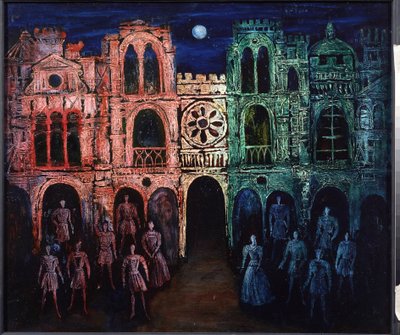 Scenografia per il dramma Romeo e Giulietta di William Shakespeare, 2002 da Nikolai Konstantinovich Agafonov