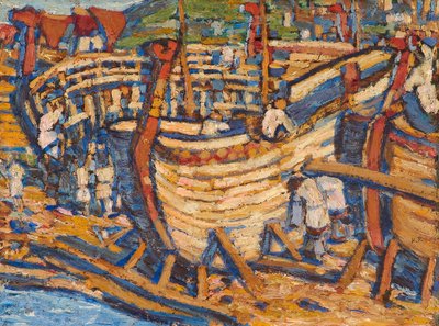 Costruzione delle navi. Studio, 1903 da Nikolai Konstantinowitsch Roerich