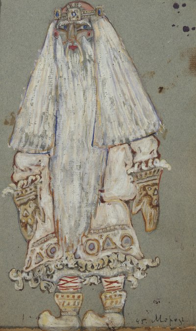 Ded Moroz. Costume per la commedia teatrale Fanciulla di Neve di A. Ostrovsky da Nikolai Konstantinowitsch Roerich