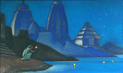 La fiamma della felicità si accende sul Gange, 1947 da Nikolai Konstantinowitsch Roerich
