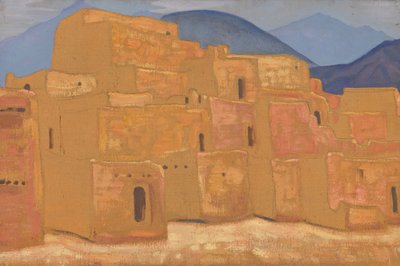Taos Pueblo, Nuovo Messico, ca 1921 da Nikolai Konstantinowitsch Roerich