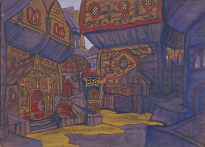 La corte del principe Vladimir Galitsky. Scenografia per l