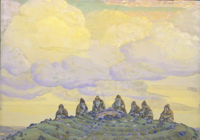 Il Grande Sacrificio. Scenografia per il balletto La Sagra della Primavera di I. Stravinsky da Nikolai Konstantinowitsch Roerich