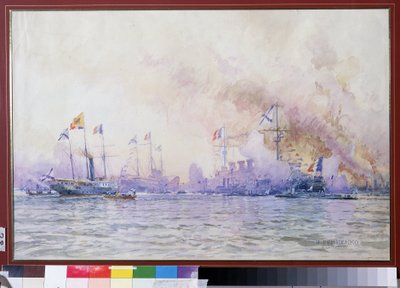 Arrivo dello squadrone francese a Krondstadt nel 1893 da Nikolai Nikolaevich Gritsenko