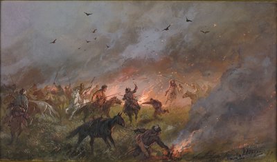 La Sconfitta delle Truppe di Pugachev vicino a Troitsk, 1891 da Nikolai Nikolayevich Karasin