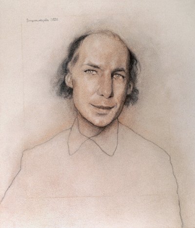Ritratto dello scrittore russo Andrei Biely da Nikolai Nikolayevich Vysheslavtsev