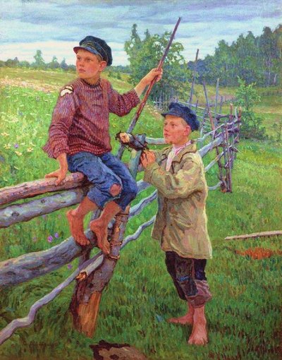 Ragazzi di Campagna, 1936 da Nikolai Petrovich Bogdanov Belsky
