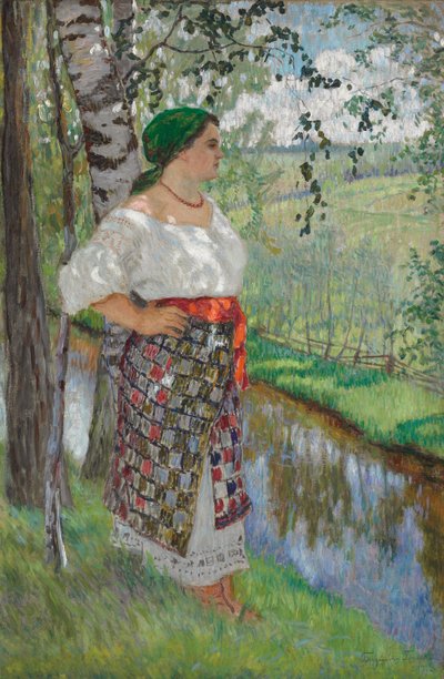 Contadina vicino a un Ruscello da Nikolai Petrovich Bogdanov Belsky