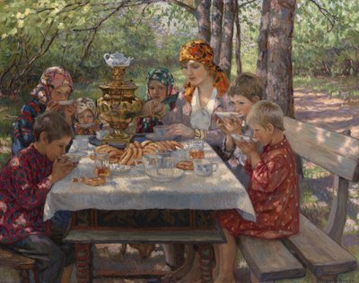 Gli ospiti degli insegnanti da Nikolai Petrovich Bogdanov Belsky