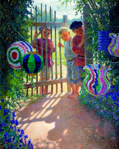 I visitatori, 1913 da Nikolai Petrovich Bogdanov Belsky