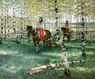 Al lavoro da Nikolai Petrovich Bogdanov Belsky