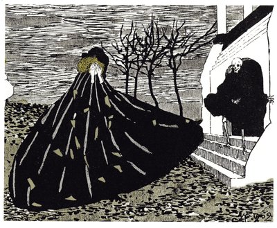 Illustrazione autunnale per la rivista Mir Iskusstva da Nikolai Petrovich Feofilaktov