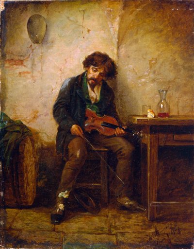 Un musicista, 1876 da Nikolai Petrovich Petrov