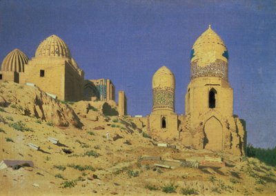Mausoleo di Hazreti Shakh-i-Zindeh a Samarcanda da Nikolai Stepanovich Vereshchagin