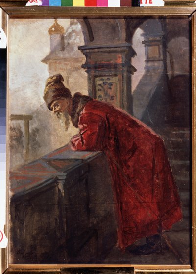Un boiardo in abito tradizionale nella Russia della fine del XVI-inizio XVII secolo da Nikolai Vasilievich Nevrev