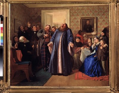 Un protodiacono alla festa del giorno dei mercanti da Nikolai Vasilievich Nevrev