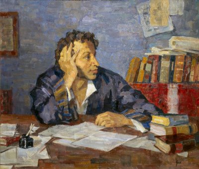 Ritratto del poeta Alexander S. Puschkin da Nikolaj Pawlowitsch Uljanow