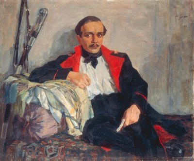 Ritratto del poeta Michail J. Lermontow da Nikolaj Pawlowitsch Uljanow
