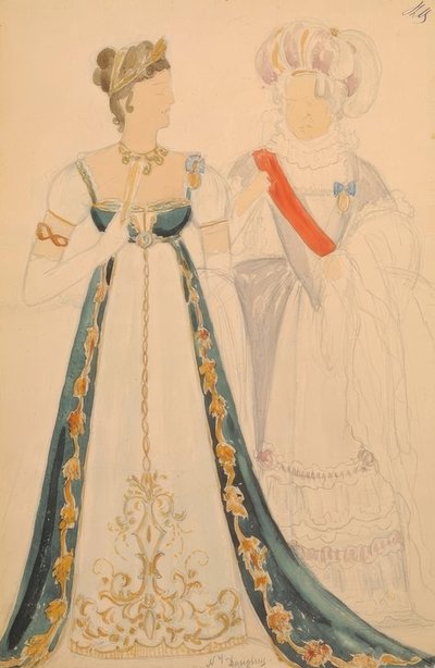 Bozzetti di costumi da Nikolaj Pawlowitsch Uljanow