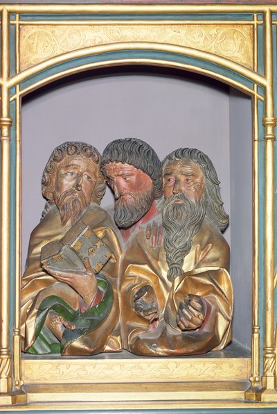 Intagli in legno dei SS. Paolo, Matteo e Tommaso, dalla predella dell