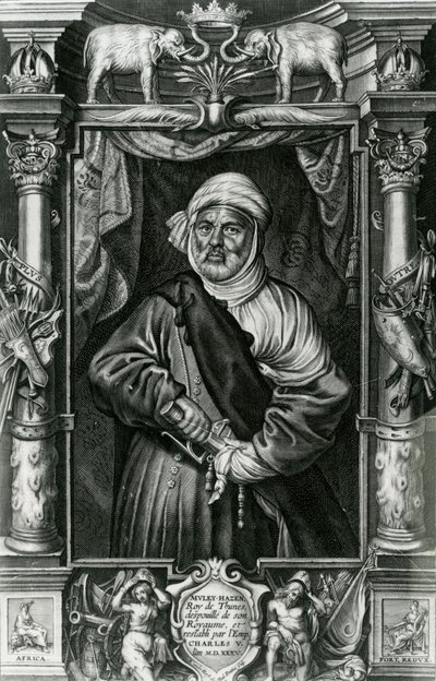 Abu l-Hasan Ali, anche chiamato Muley Hacén, 1535 da Nikolaus van der Horst