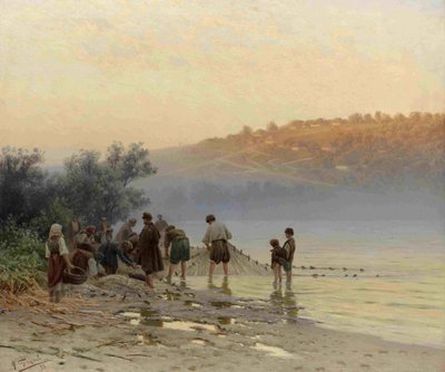 Pescatore sul Dnepr, 1898 da Nikolay Alexandrovich Sergeyev