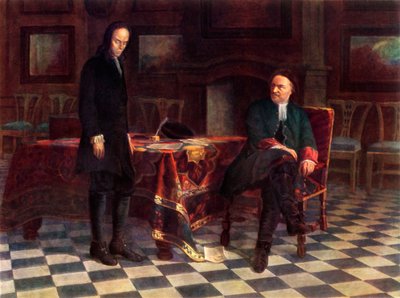 Pietro I interroga lo zarevic Aleksej Petrovič da Nikolay Ge