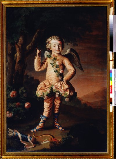 Ritratto di Ivan Yakimov come Cupido da Nikolay Ivanovich Argunov