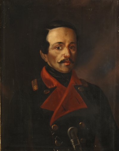 Ritratto del poeta Mikhail Lermontov da Nikolay Ivanovich Polivanov