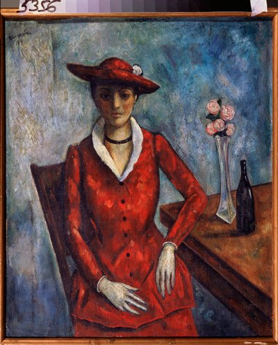 Una donna in rosso da Nikolay Vladimirovic Sinezubov