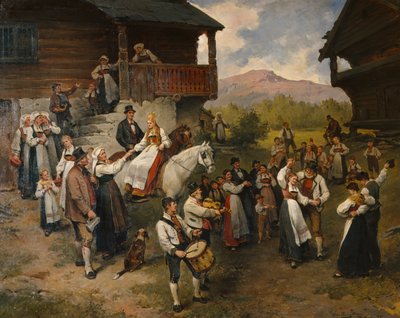 Matrimonio contadino a Eidsfjord da Nils Bergslien