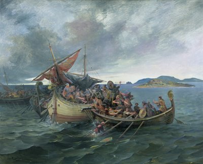 La battaglia di Svolder da Nils Bergslien