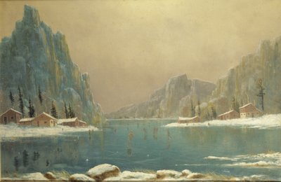 Pattinatori su un lago, XIX secolo da Nils Hans Christiansen