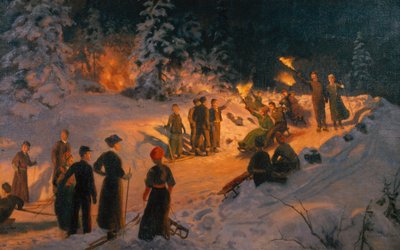 Slittata con torcia fiammeggiante a Korketrekkeren da Nils Hansteen