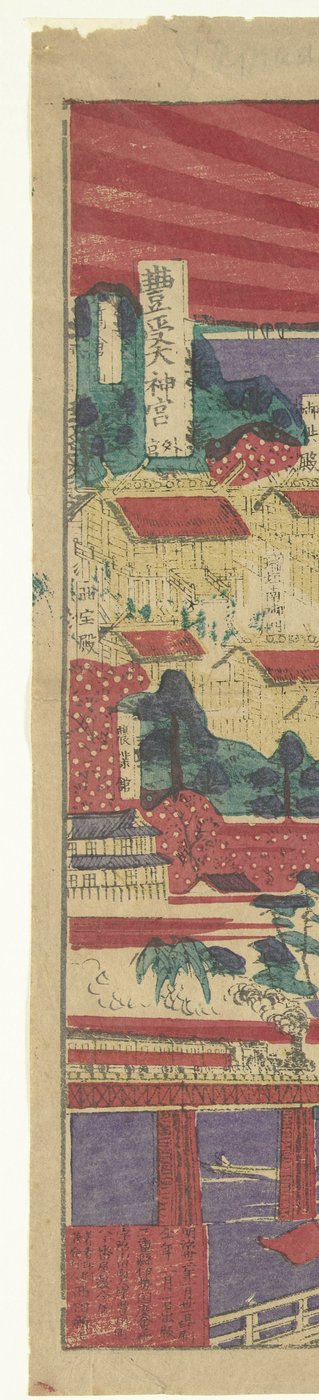 Mappa del percorso per i luoghi famosi di Ise da Nishida Shinshichi