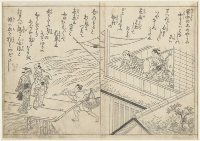 Casa da tè lungo un fiume da Nishikawa Sukenobu (attributed to)