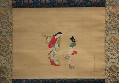 Donna e attendente da Nishikawa Sukenobu