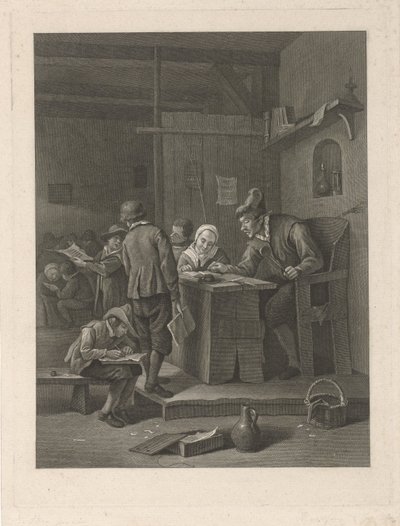 Aula scolastica con insegnante e bambini da Noach van der Meer (II)