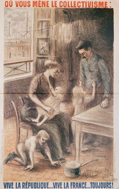 Casa di un operaio di fabbrica, manifesto elettorale, 1909 da Noel Dorville