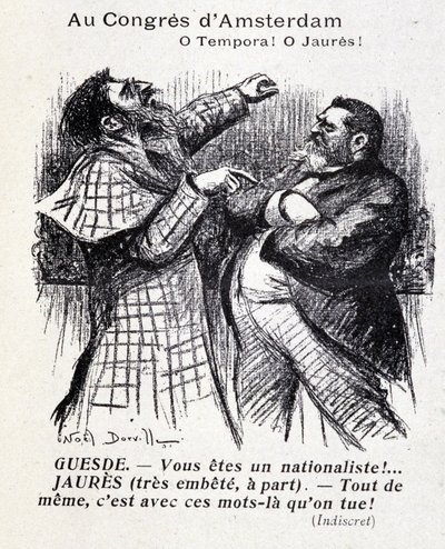 Alterco tra Jean Jaurès e Jules Guesde (congresso socialista di Amsterdam) di Noel Dorville, "Le Panache" 5/10/1904 da Noel Dorville