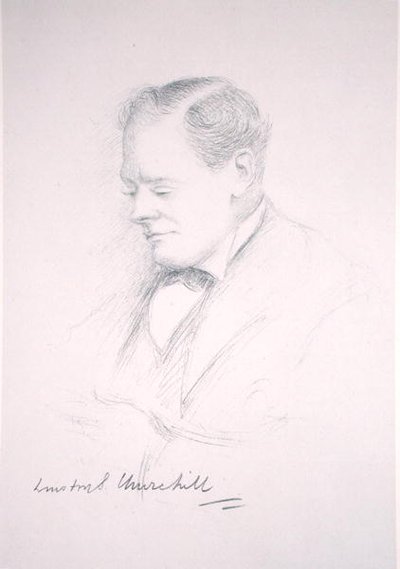 Ritratto di Winston Churchill da Noel Dorville