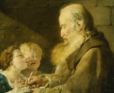 Un maestro con i suoi allievi, 1801 da Noel Halle