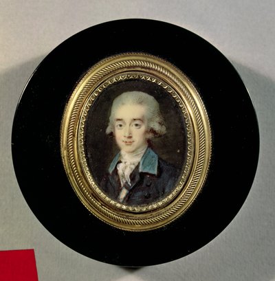Ritratto in miniatura del conte Hans Axel von Fersen (1755-1810) da Noel Halle