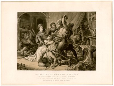 La cattura di Roger de Mortimer 1287-1330 al castello di Nottingham, XIX secolo da Noel Paton