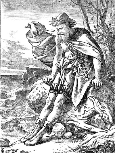 Ulisse su Ogigia da Noel Paton