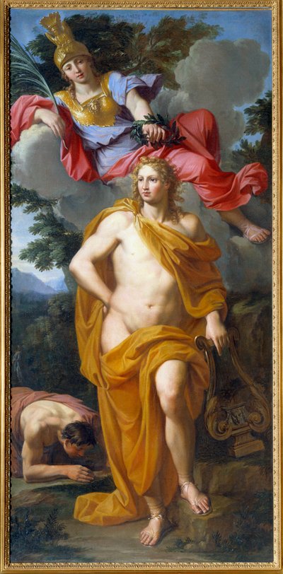 Apollo incoronato da Minerva da Noël Coypel