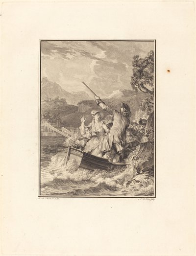 La barca da Noël Le Mire after Jean Michel Moreau