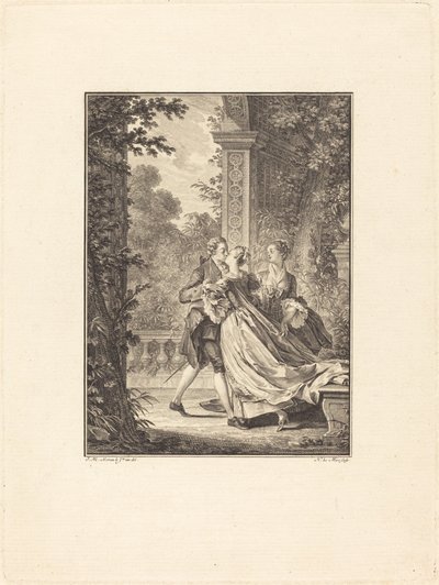 Senza capire nulla di questo mistero da Noël Le Mire after Jean Michel Moreau