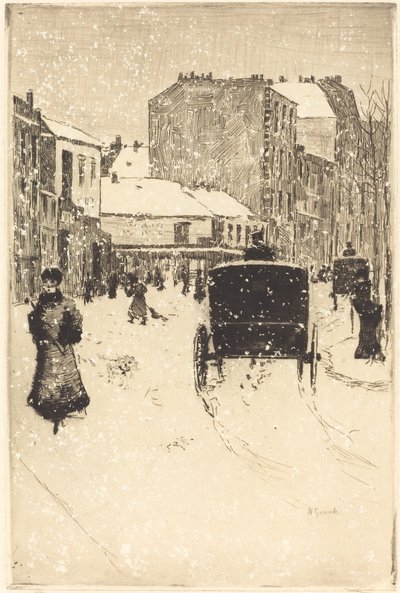 Boulevard Clichy nella neve da Norbert Goeneutte