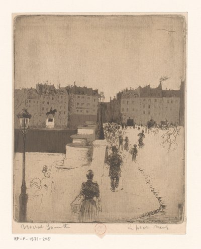 Veduta del Pont Neuf a Parigi da Norbert Goeneutte